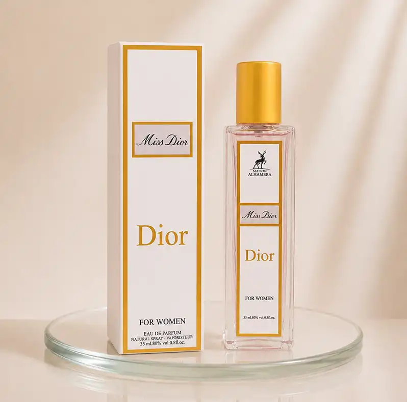 عطر جیبی ادوپرفیوم زنانه الحمبرا مدل میس دیور با رایحه تلخ حجم 35 ml