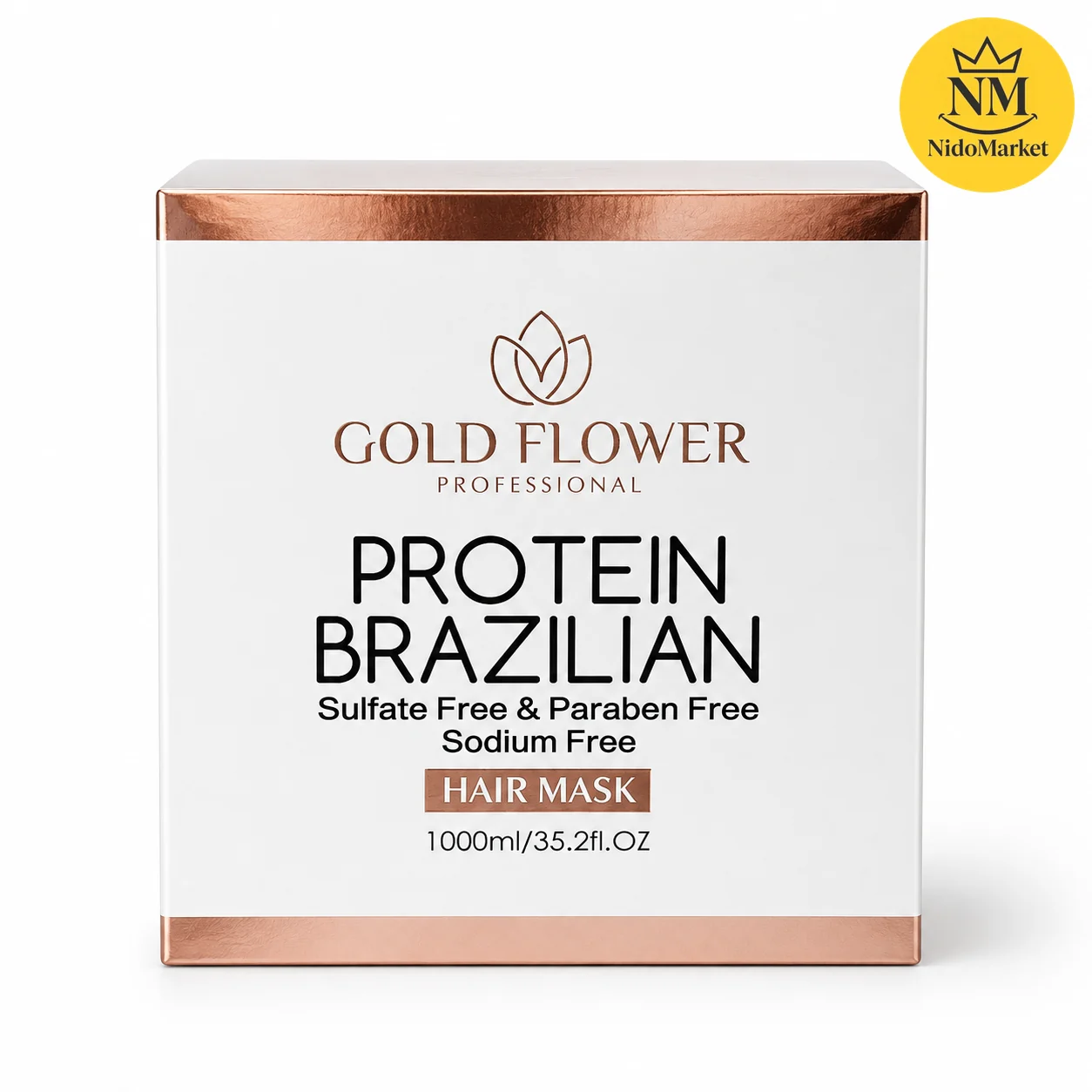 ماسک مو پروتئین برزیلی گلد فلاور 1000 میل Protein Brazilian Hair Mask