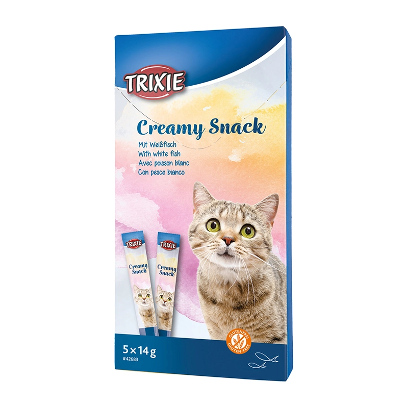 بستنی تریکسی با طعم خامه و ماهی مدل Creamy tuna and white fish snack وزن 14 گرم
