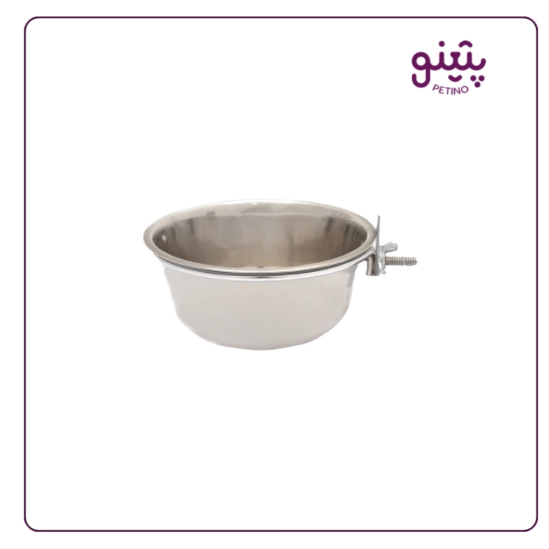 ظرف غذای پرنده استیل 500 سی سی