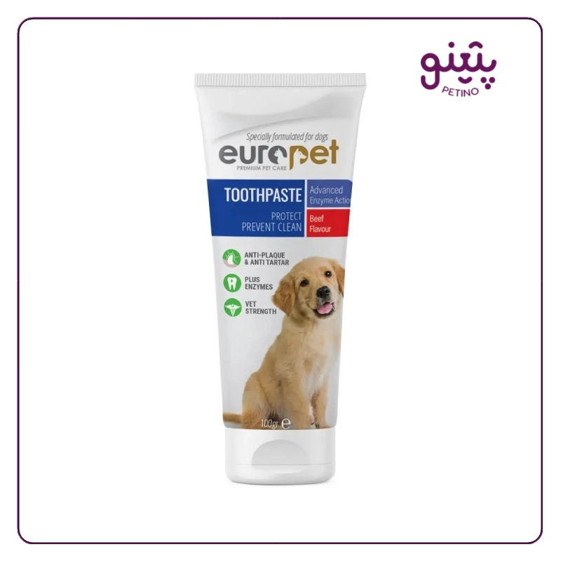 خمیر دندان سگ یوروپت با طعم گوشت گاو