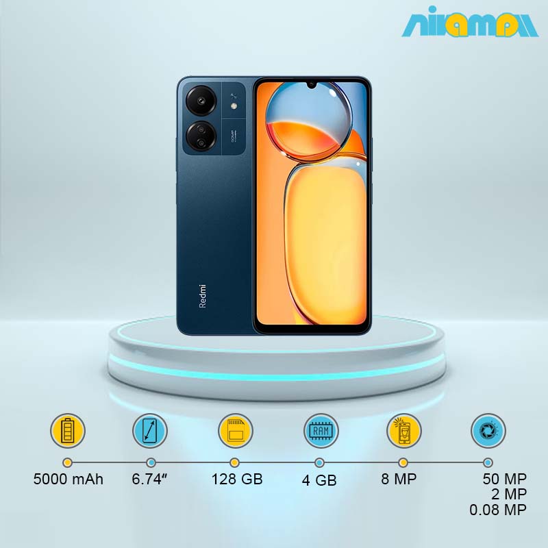 گوشی موبایل شیائومی مدل  Redmi 13C دوسیم کارت ظرفیت 128 گیگابایت و رم 4 گیگابایت