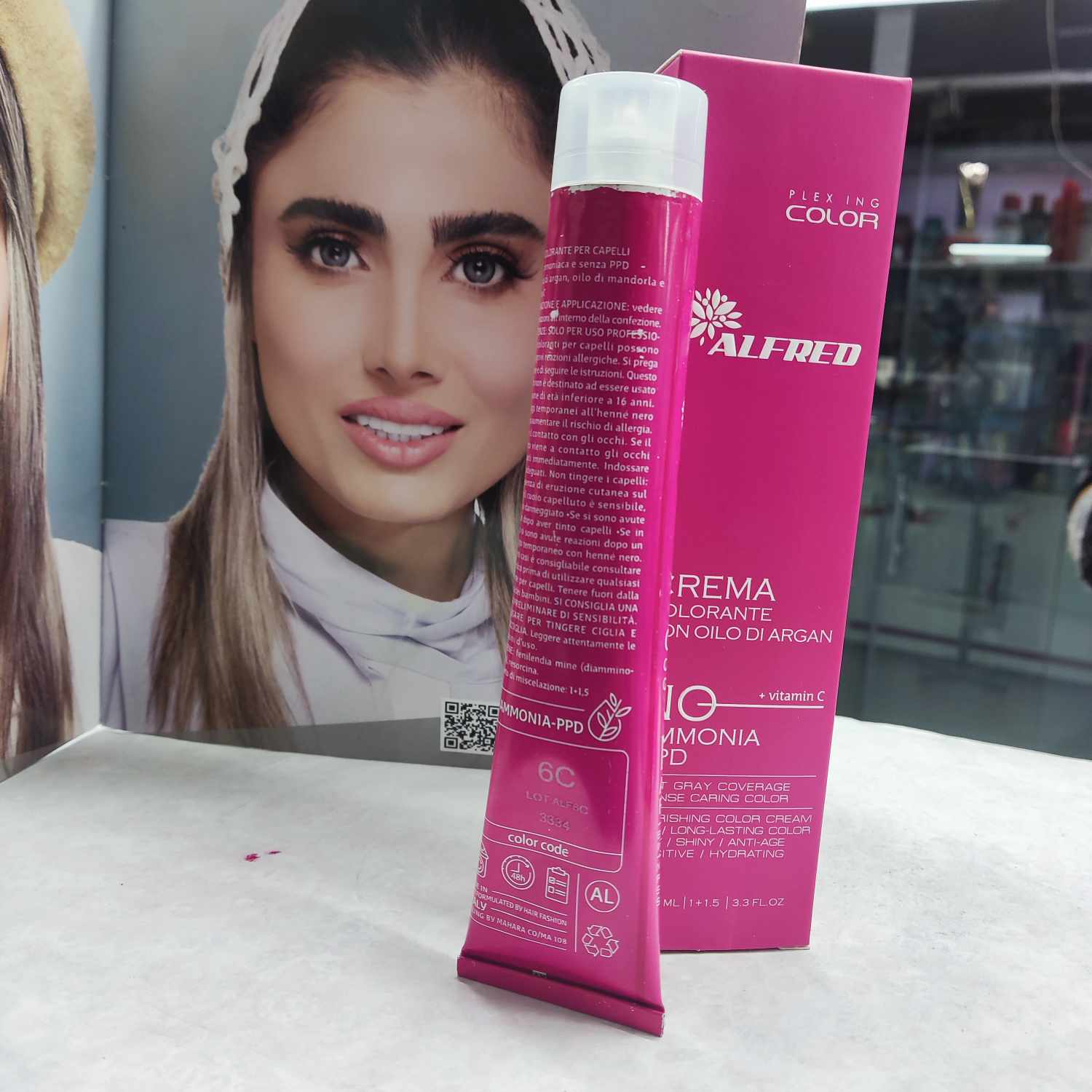 رنگ مو بدون آمونیاک آلفرد شماره 6C