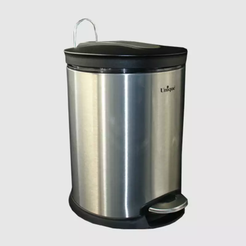 سطل زباله 5 لیتر استیل با آرام بند یونیک کد UN-4410