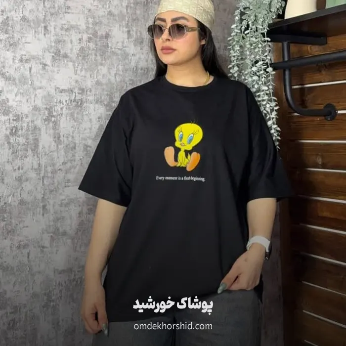 تیشرت لانگ باکسی طویطی