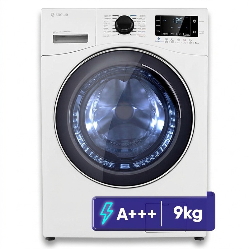 ماشین لباسشویی 9 کیلوگرم اتوماتیک اسنوا مدل SWM-E92W - سفید
