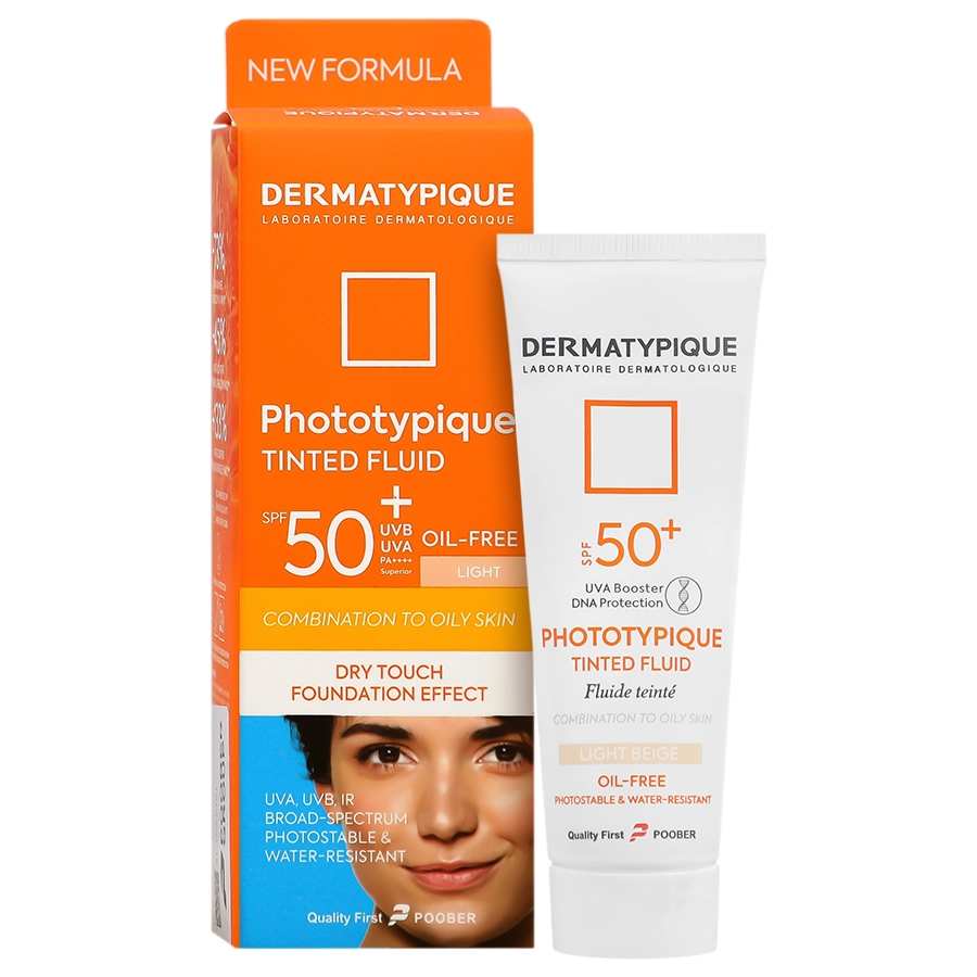 فلویید ضد آفتاب رنگ روشن پوست چرب و مختلط +SPF50 فتوتیپیک درماتیپیک