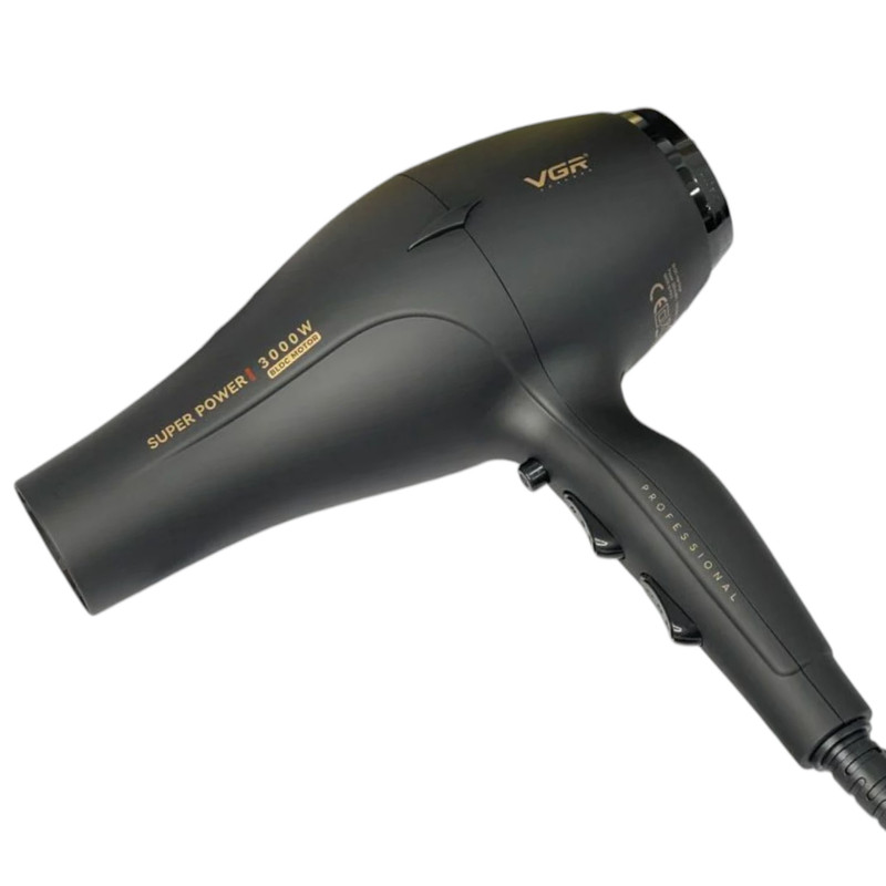 سشوار حرفه‌ای 3000 وات وی جی ار مدل V-406 - مشکی