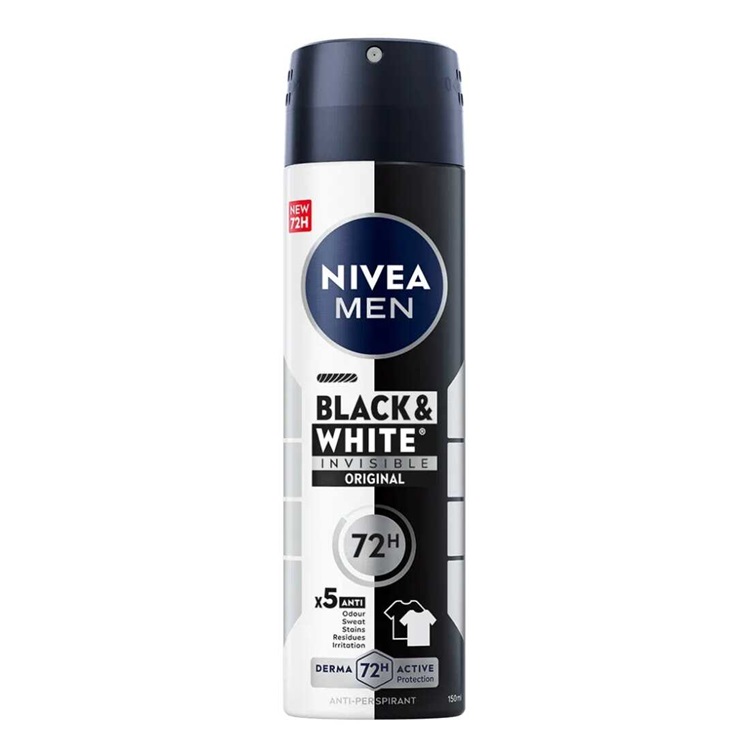 اسپری دئودرانت مردانه نیوآ Nivea مدل Black & White Invisible Original