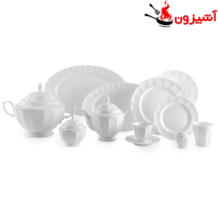 سرویس 103 پارچه 12 نفره طرح سفید