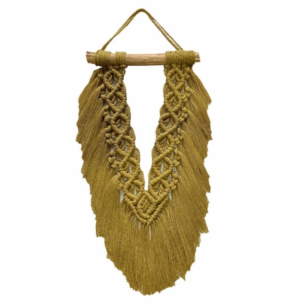 دیوارکوب بافتنی مدل مکرومه کد KL-01 برند ریسمونک و رنگ دلخواه