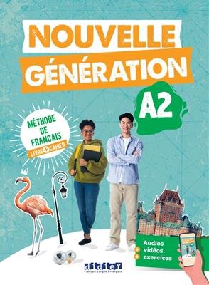 Nouvelle Generation A2 Livre + Cahier (سیاه سفید)