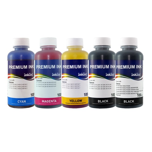 ست جوهر 100ml اینکتک رنگی کانن Inktec 100ml ink set colors Canon