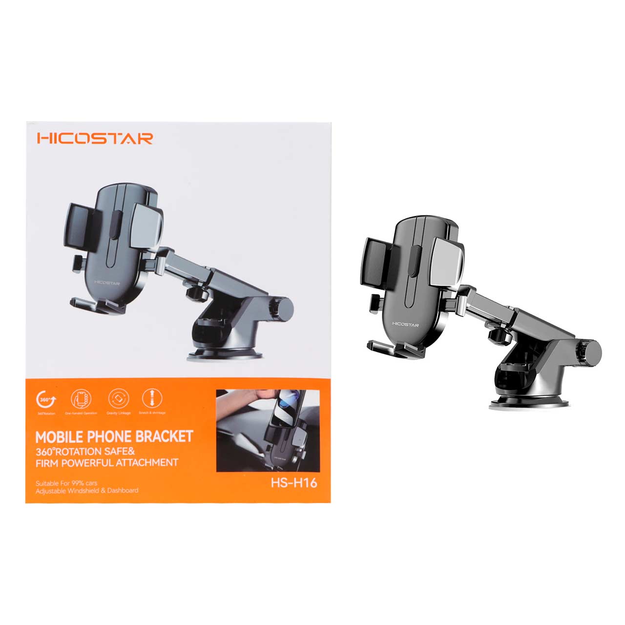 هولدر گوشی موبایل پایه دار Hicostar مدل HS-H16 - مشکی