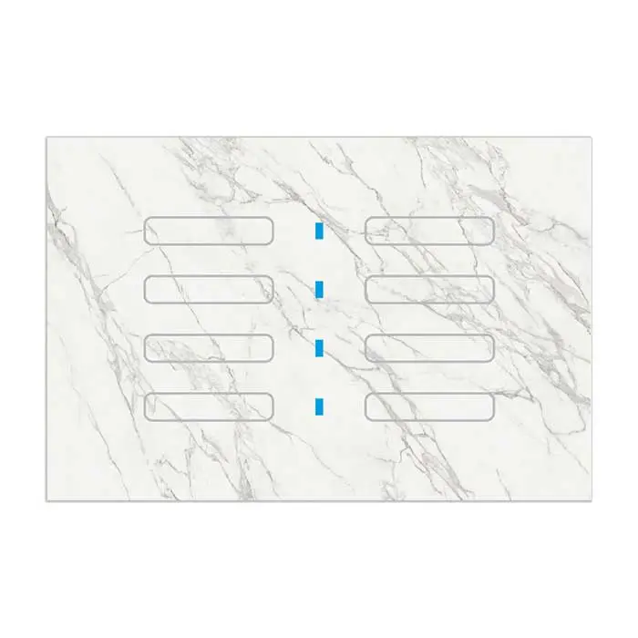 کلید هوشمند QUBIK MARBLE Glass keypad with 8 buttons, 120X80 White