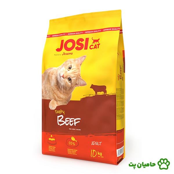 غذای گربه جوسی کت طعم گوشت گوساله (Josi Beef) وزن ۱۰ کیلوگرم