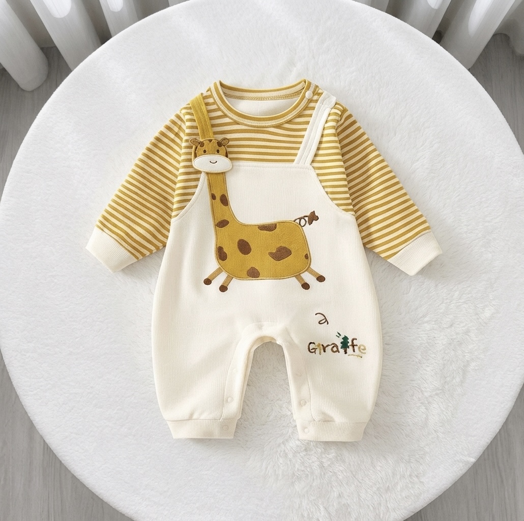 سرهمی نوزادی و بچگانه وارداتی giraffe(دخترانه و پسرانه)