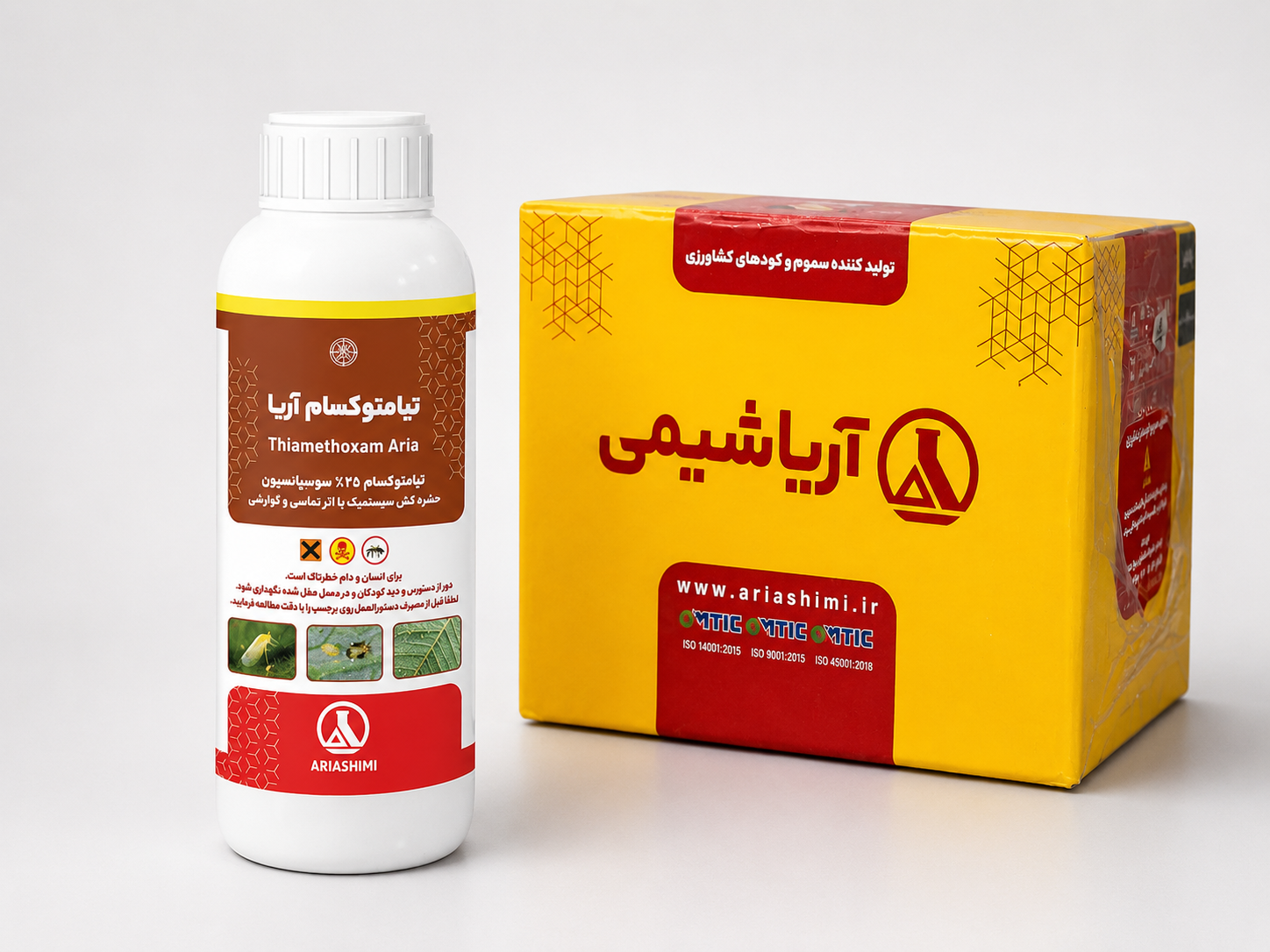 حشره‌کش تیامتوکسام آریاشیمی ۲۴٪ SC (مموری) نیم لیتری - فروش عمده (کارتن ۲۴ عددی)