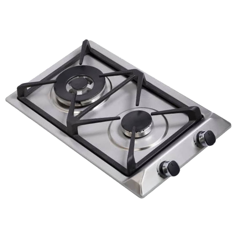 گاز استیل دو شعله بوکت صفحه استیل ضدزنگ BS-31