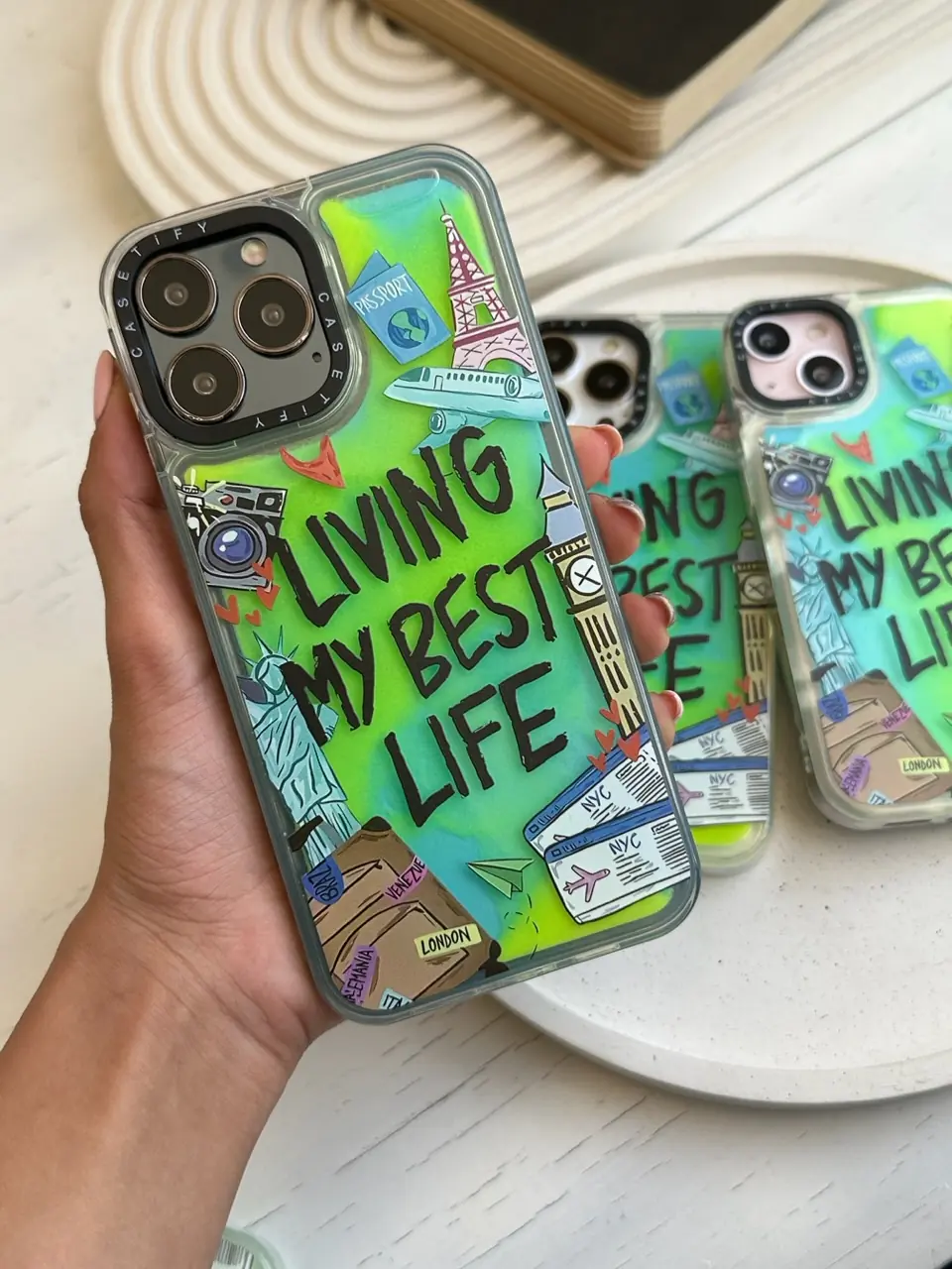 قاب آکواریومی شبرنگ Living My Best Life (کدC1314)