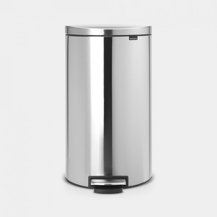سطل زباله 30 لیتر استیل مات برابانتیا | Brabantia PEDAL BIN FLATBACK