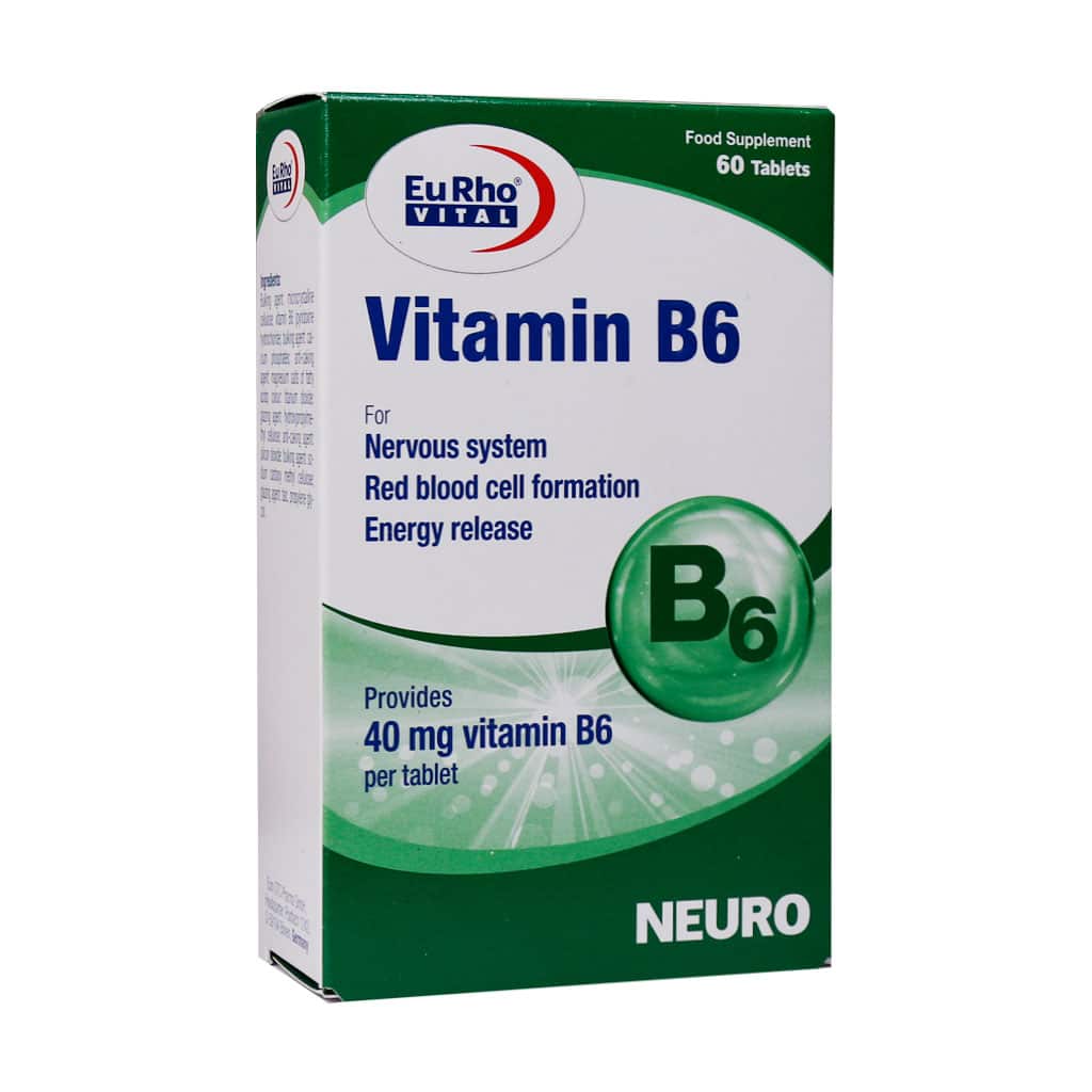 قرص ویتامین ب B6 یوروویتال 60 عددی