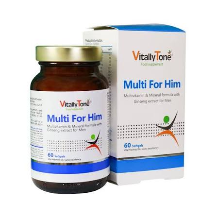 کپسول مولتی ویتامین ویتالی تون مدل Multi For Him بسته 60 عددی