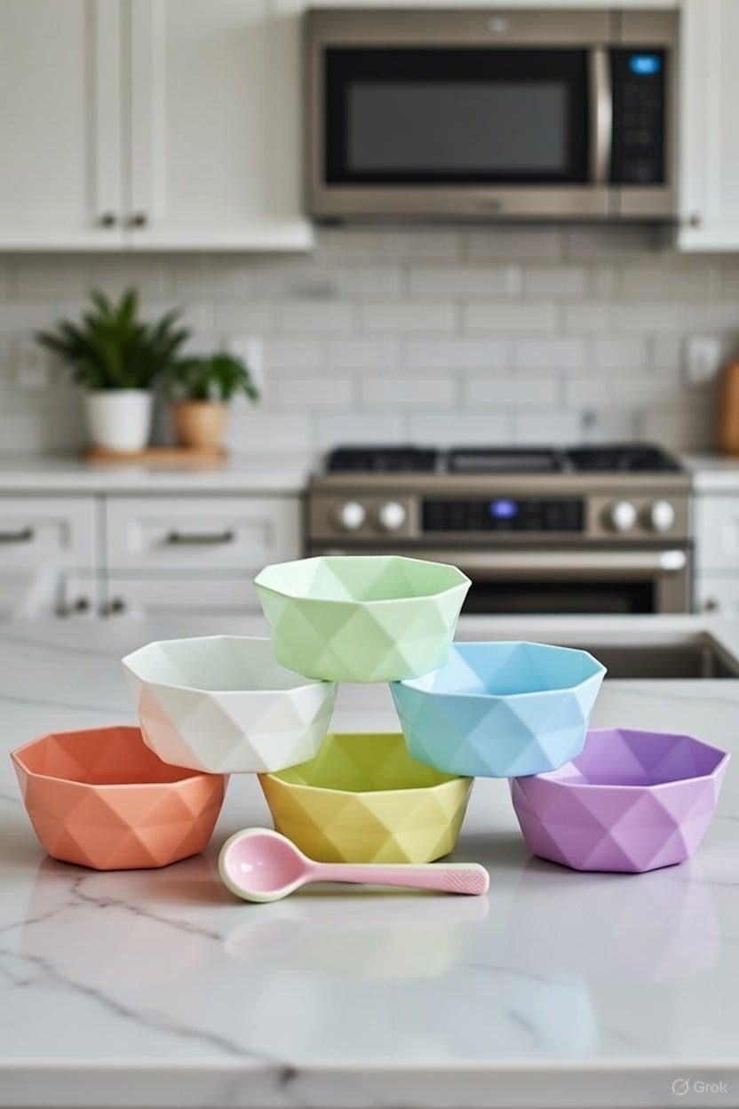 کاسه ۶ عددی الماس به پلاست | Beh Plast Diamond Bowl Set