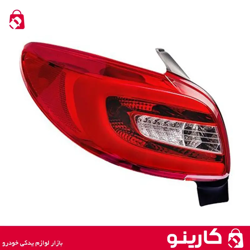 چراغ خطر عقب پژو 207 کامل با لامپ و LED چپ مدرن