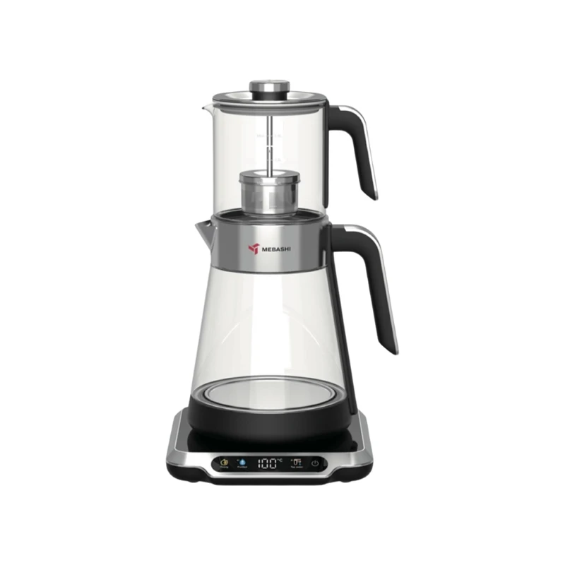 چای ساز مباشی مدل ME-TM305 ظرفیت ۱.۷ لیتر با کتری شیشه‌ای