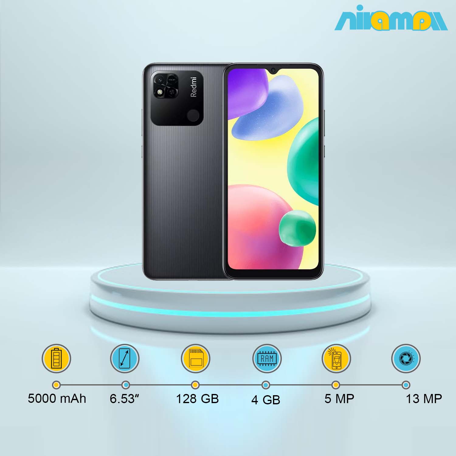 گوشی موبایل شیائومی مدل Redmi 10A دوسیم کارت ظرفیت 128 گیگابایت و رم 4 گیگابایت