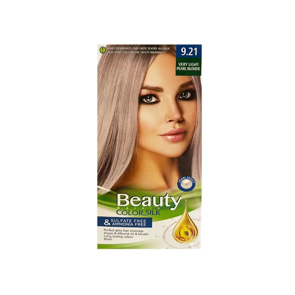 کیت رنگ مو زنانه فاقد سولفات و آمونیاک بیوتی شماره 9.21 رنگ VERY LIGHT PEARL (بلوند مرواریدی خیلی روشن)