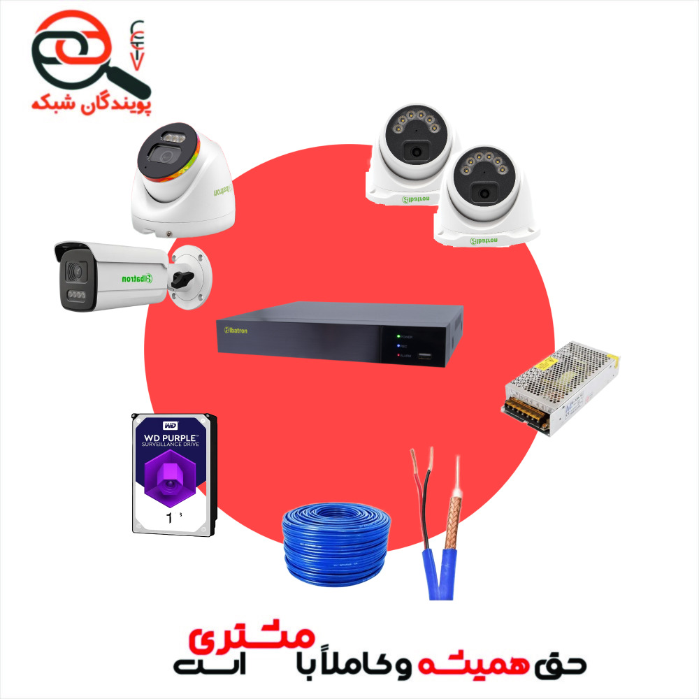 پکیج 4 عددی دوربین مداربستهTVI آلباترون(فروشگاه)