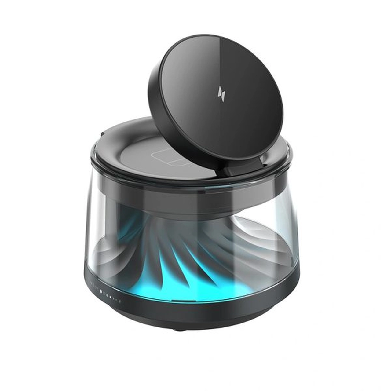 اسپیکر و شارژر وایرلس پنج کاره Wiwu مدل Flow wi-w039 - مشکی
