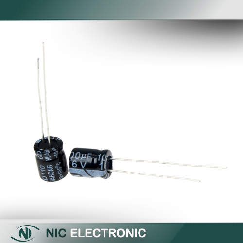 خازن الکترولیتی 100UF16V-6.3X7-105C-BLACK