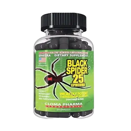 قرص چربی سوز بلک اسپایدر 25 کلوما فارما Cloma Pharma Black Spider
