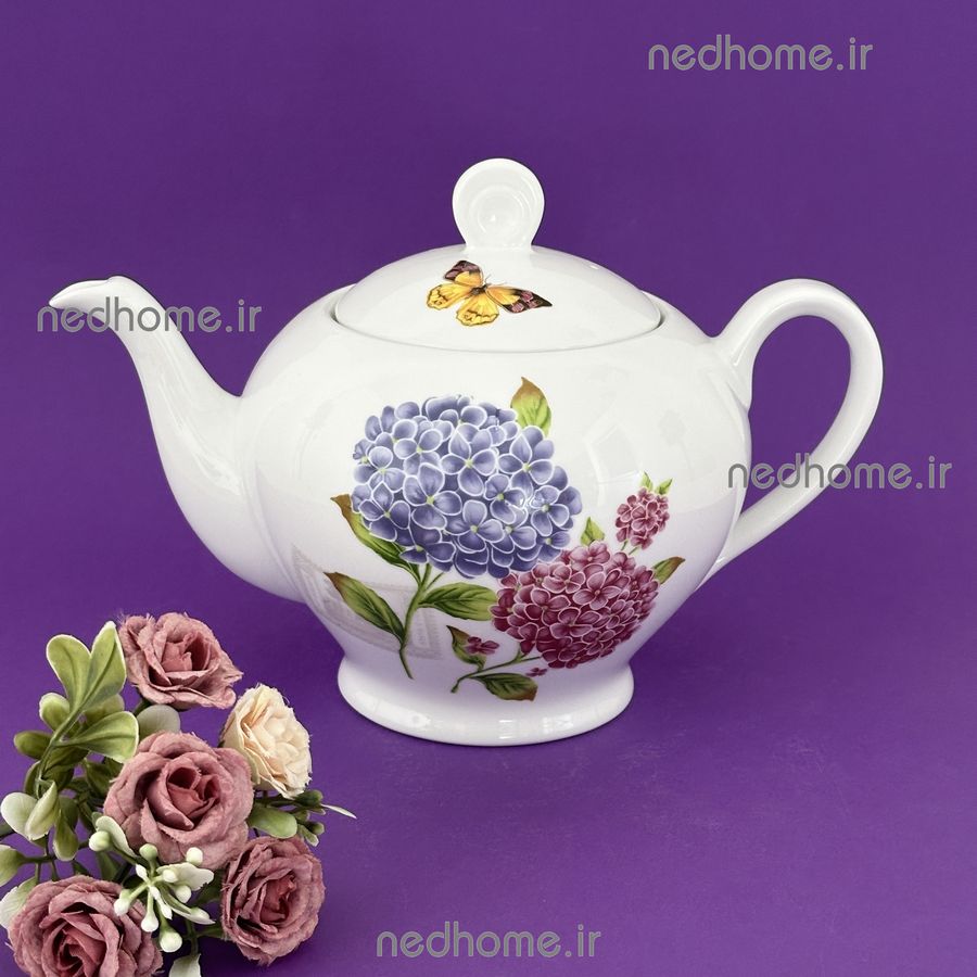 قوری چینی زرین طرح روژ ایتالیا اف