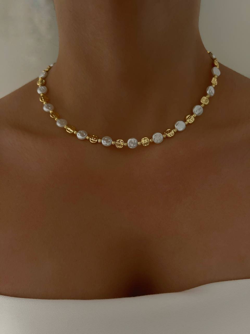 گردنبند مروارید و گوی دایره