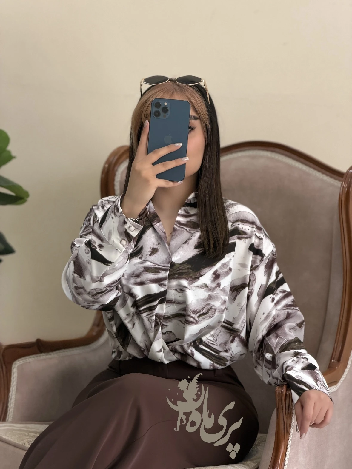 شومیز جلو گره‌ای - L