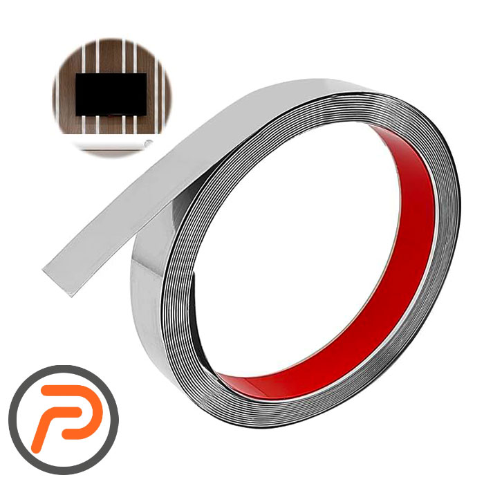 نوار استیل تسمه پشت چسب دار کروم