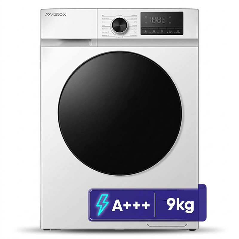 ماشین لباسشویی 9 کیلوگرم اتوماتیک ایکس ویژن مدل TF94-AWBL/ASBL - سفید