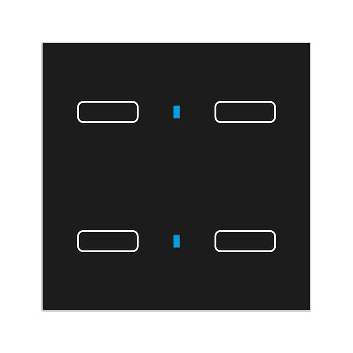 کلید هوشمند سری QUBIK Electronic keypad 4 buttons - black