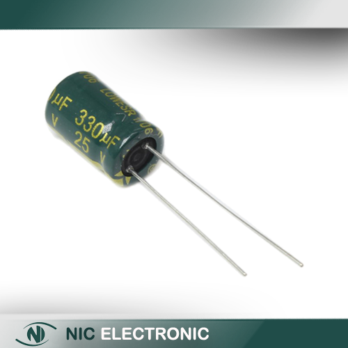 خازن الکترولیتی 330UF/25V-8X12-105C-GREEN