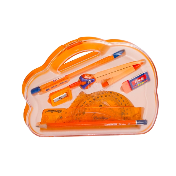 ست ریاضی 9 تکه دسته دار ژله‌ای پارسیکار - نارنجی