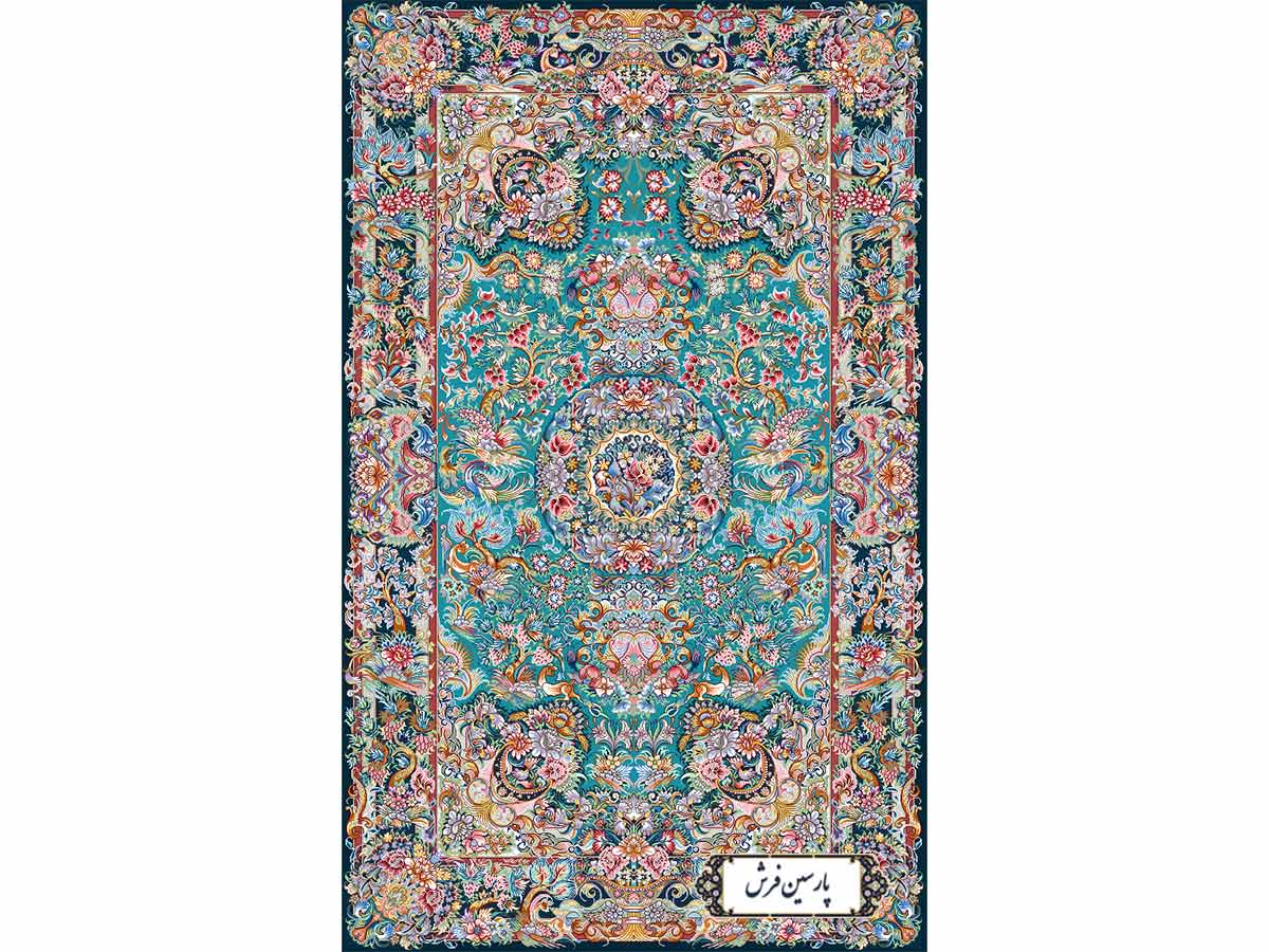 نخ و نقشه قالیچه نفیس تبریز - کد NZ2878