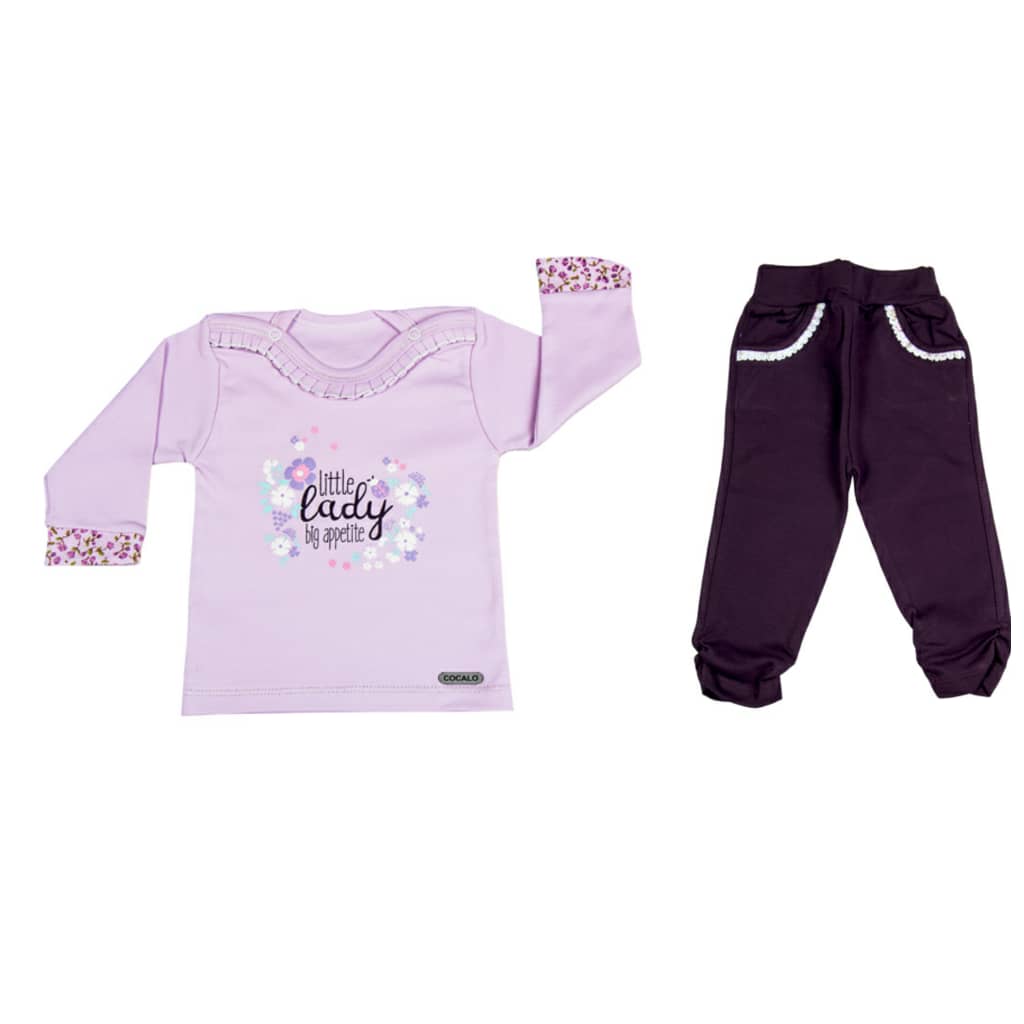 آستین بلند و شلوار کوکالو مدل لیتل لیدی little lady