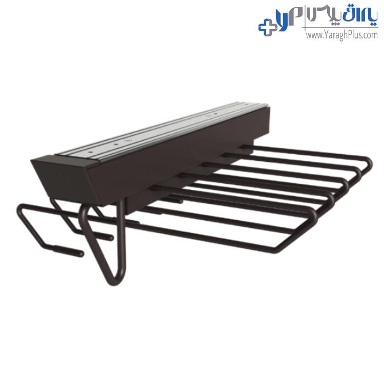 رگال جای شلوار سقفی ریلی یک طرفه داخل کمد لباس سری SPACE ملونی 8018
