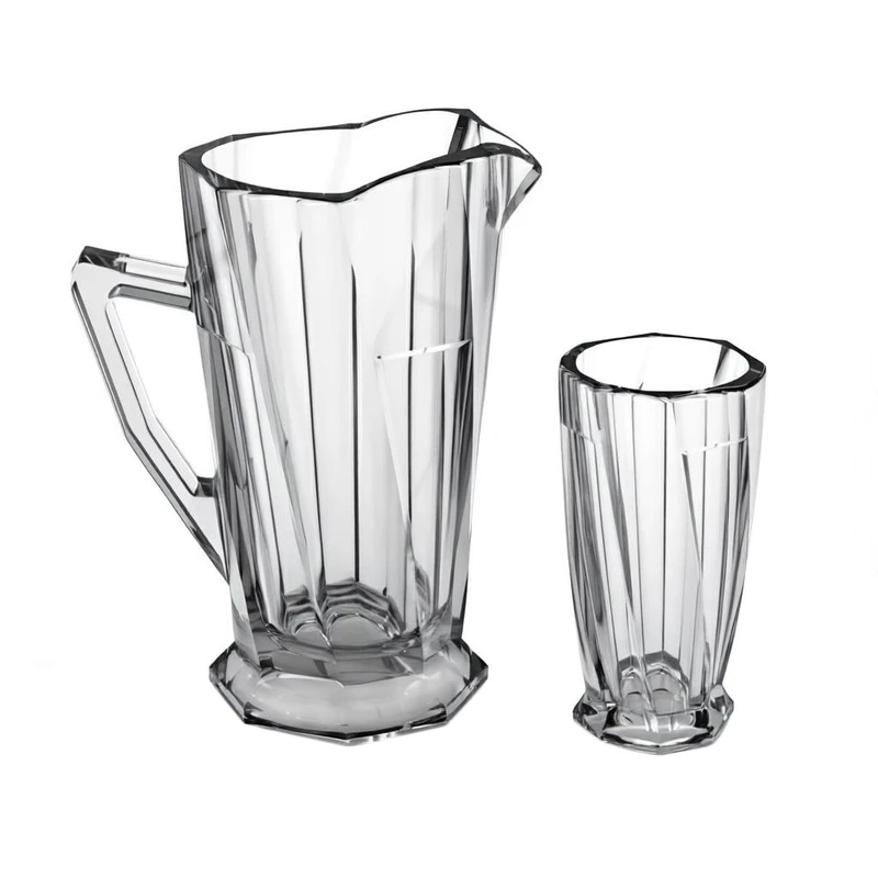 سرویس پارچ و لیوان 7 پارچه شیشه و بلور اصفهان مدل اسکوئر