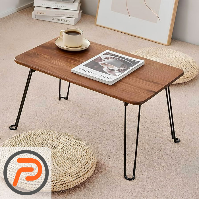 میز تحریر پایه تاشو MDF گردویی 60×45