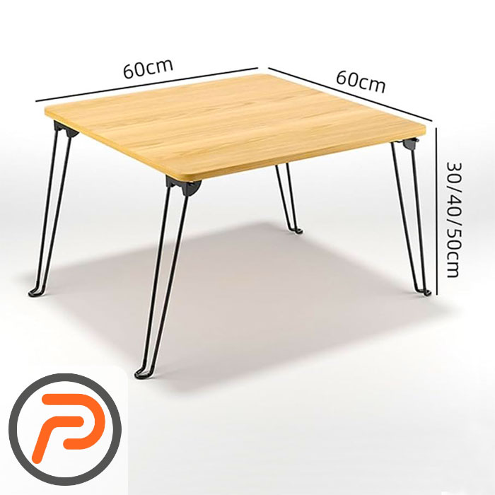 میز تحریر پایه تاشو 60×60 طرح چوب
